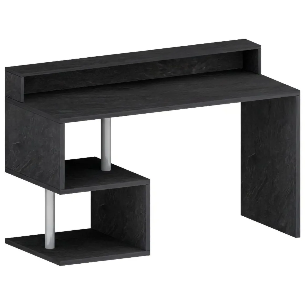 Scrivania lineare ardesia 140x60cm con supporto computer - Yemyin