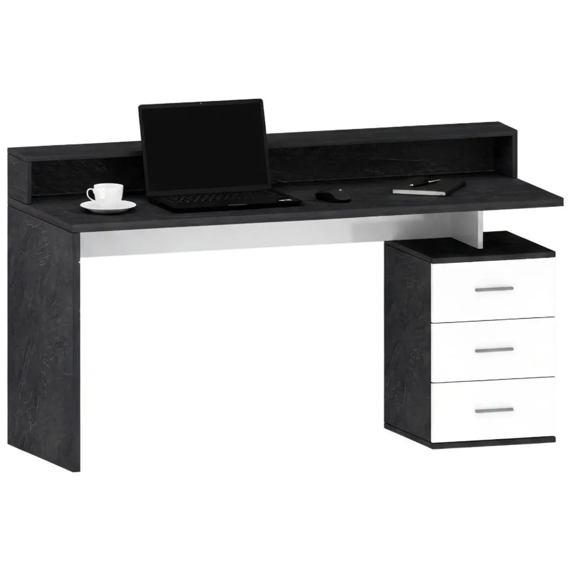 Ufficio|Camera Da Letto > Dmora Scrivania lineare ardesia 180x60cm con porta pc - Aurigo Grigio Ardesia