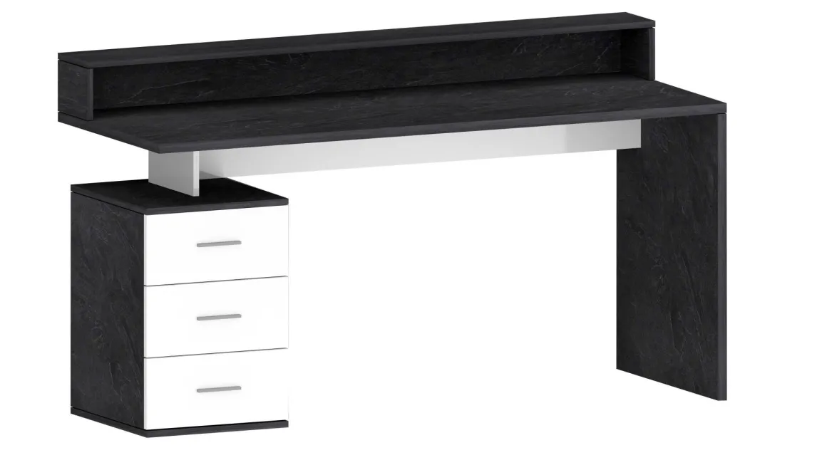 Ufficio|Camera Da Letto > Dmora Scrivania lineare ardesia 180x60cm con porta pc - Aurigo Grigio Ardesia