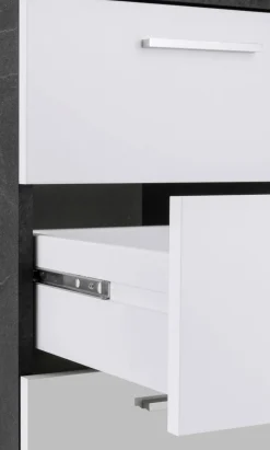 Ufficio|Camera Da Letto > Dmora Scrivania lineare ardesia 180x60cm con porta pc - Aurigo Grigio Ardesia