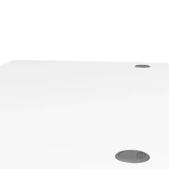 Scrivania lineare bianca e grigia 150x80cm con 3 cassetti - Azzaro