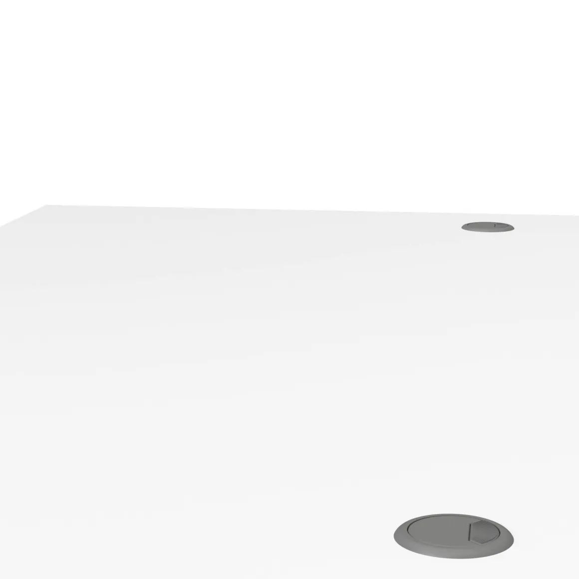 Scrivania lineare bianca e grigia 150x80cm con 3 cassetti - Azzaro