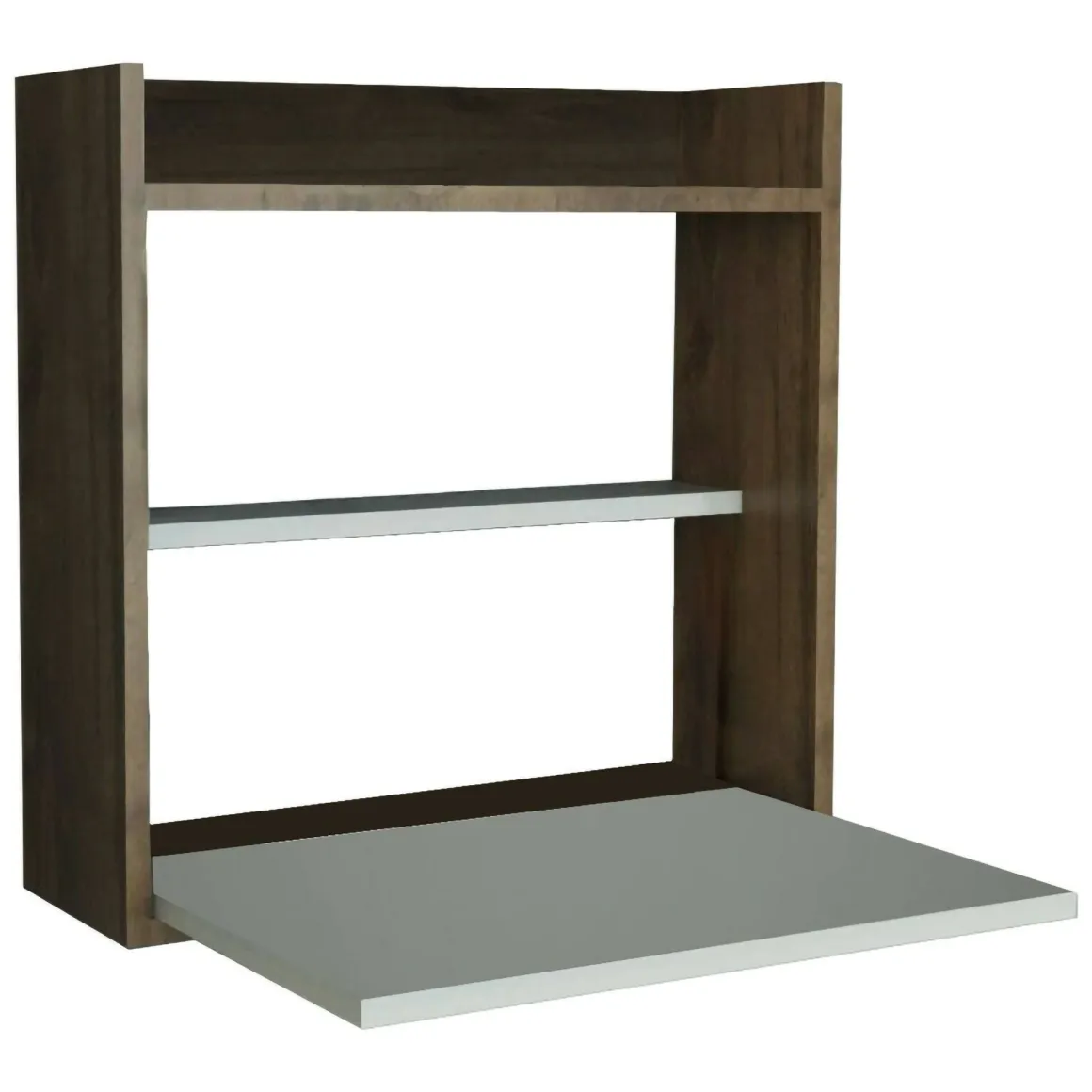 Scrivania lineare bianca e noce 60x19cm - Bariano