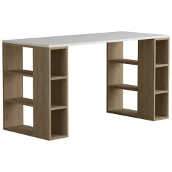 Scrivania lineare bianca e quercia 140x60cm - Sulpice