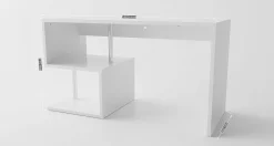 Scrivania lineare bianca lucida 140x60cm - Atemis