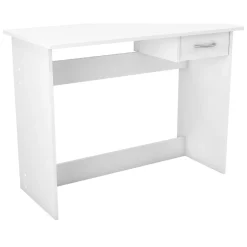 Scrivanie > Dmora Scrivania lineare bianca opaca 100x49cm con 1 cassetto - Bargagli Bianco Opaco