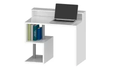 Ufficio|Camera Da Letto > Dmora Scrivania lineare bianca 100x50cm con supporto computer - Giusy Bianco