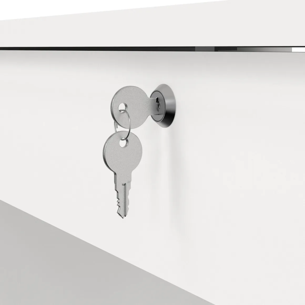 Scrivania lineare bianca 109x48cm in legno - Amor
