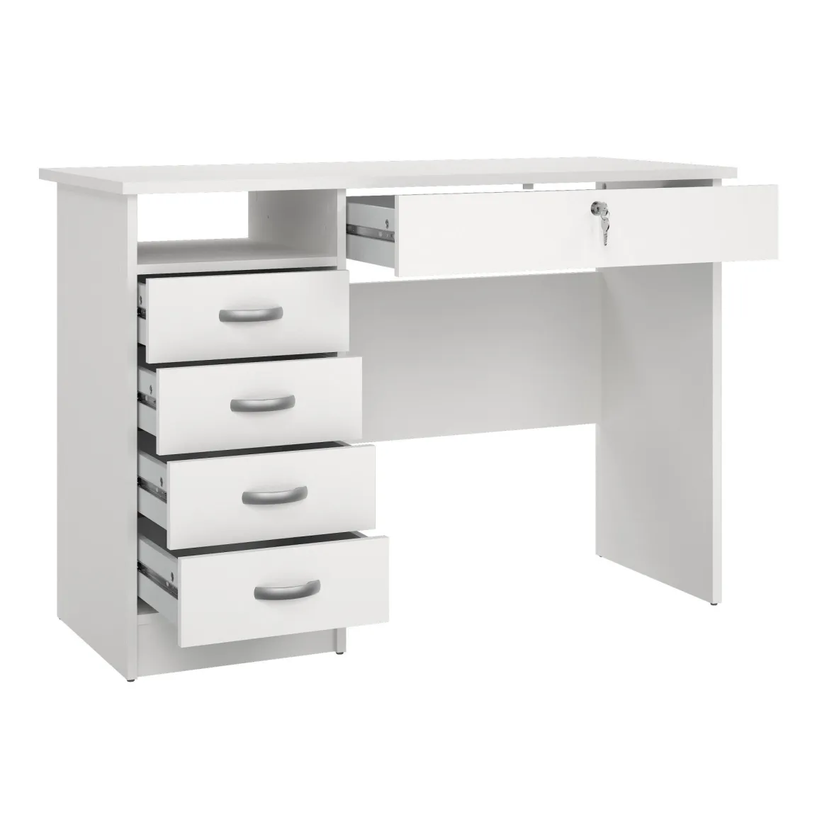 Scrivania lineare bianca 109x48cm in legno - Amor
