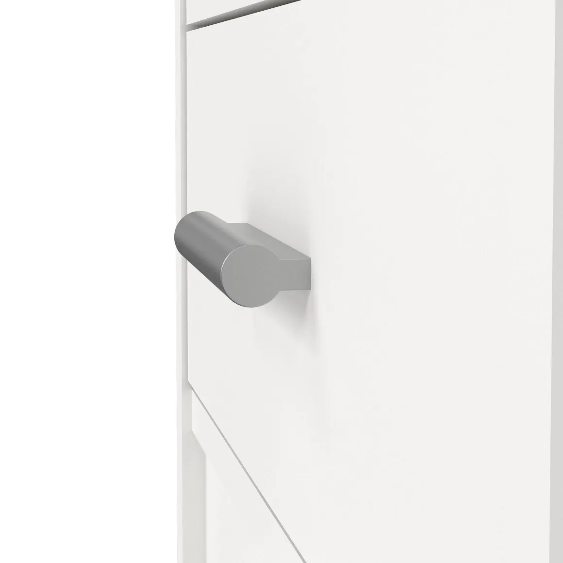 Scrivania lineare bianca 110x45cm con 3 cassetti - Appollo
