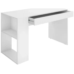 Scrivania lineare bianca 115x50cm con 1 cassetto - Arianella