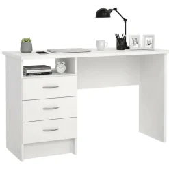 Scrivania lineare bianca 120x48cm in legno - Andre