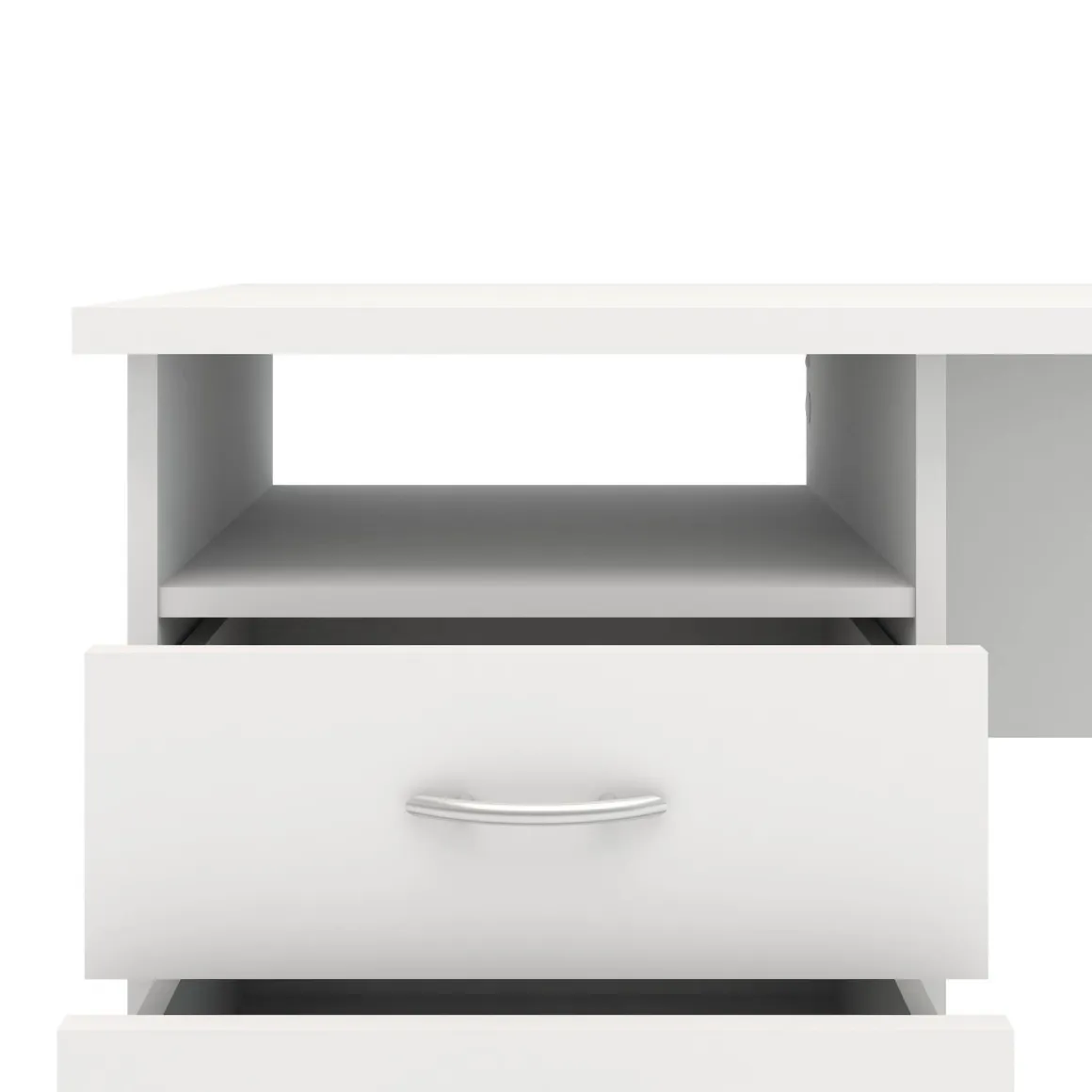 Scrivania lineare bianca 120x48cm in legno - Andre