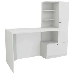 Scrivania lineare bianca 120x61cm con 1 cassetto - Kimberly