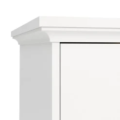 Ufficio|Camera Da Letto > Dmora Scrivania lineare bianca 138x60cm con 2 cassetti - Abol Bianco