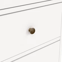 Ufficio|Camera Da Letto > Dmora Scrivania lineare bianca 138x60cm con 2 cassetti - Abol Bianco