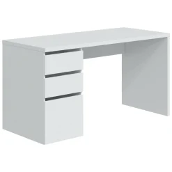 Scrivania lineare bianca 138x60cm con 3 cassetti - Alko