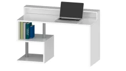 Scrivania lineare bianca 140x60cm con porta pc - Kobenhavn