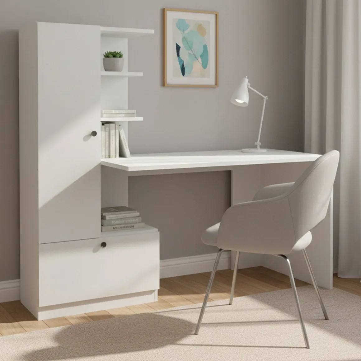 Scrivania lineare bianca 149x61cm - Marilena