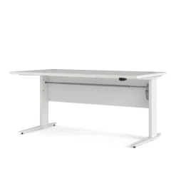 Ufficio|Camera Da Letto > Dmora Scrivania lineare bianca 160x60cm con 3 cassetti - Bardi Bianco