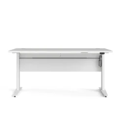 Ufficio|Camera Da Letto > Dmora Scrivania lineare bianca 160x60cm con 3 cassetti - Bardi Bianco