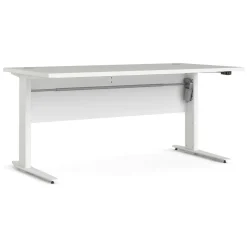 Ufficio|Camera Da Letto > Dmora Scrivania lineare bianca 160x60cm con 3 cassetti - Bardi Bianco