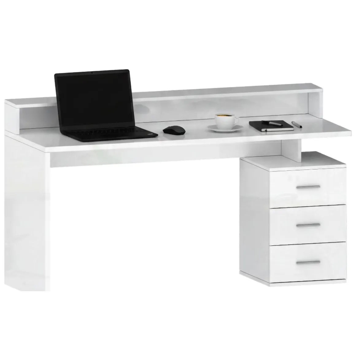 Ufficio|Camera Da Letto > Dmora Scrivania lineare bianca 180x60cm - Arre Bianco