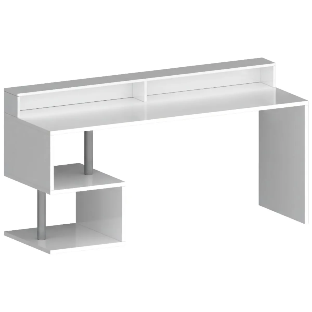 Ufficio|Camera Da Letto > Dmora Scrivania lineare bianca 180x60cm - Arre Bianco