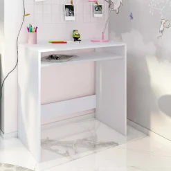 Scrivania lineare bianca 79x43cm con porta pc - Acu