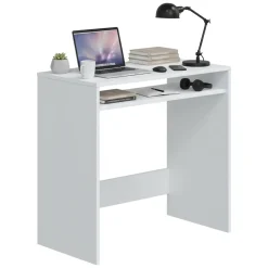 Scrivania lineare bianca 79x43cm con porta pc - Acu
