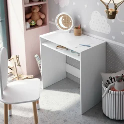Scrivania lineare bianca 79x43cm con porta pc - Acu