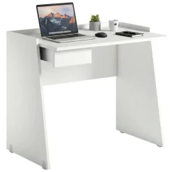 Scrivania lineare bianca 90x60cm con 1 cassetto - Abulele