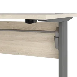 Scrivanie > Dmora Scrivania lineare grigia e quercia 120x80cm - Alfangor Marrone, Grigio Quercia