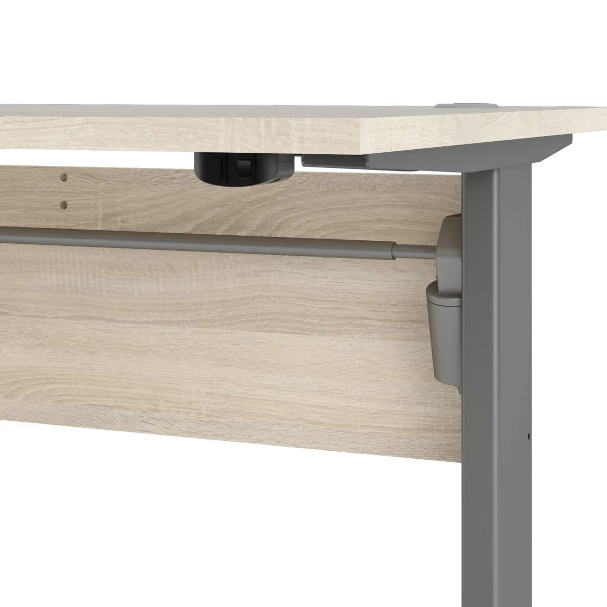 Scrivanie > Dmora Scrivania lineare grigia e quercia 120x80cm - Alfangor Marrone, Grigio Quercia