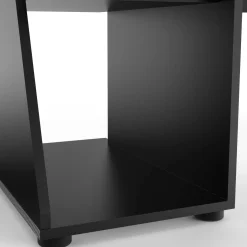 Scrivania lineare grigia scuro e nera 137x67cm - Ampil