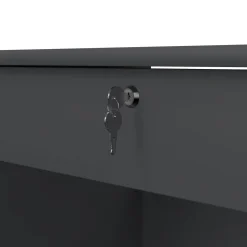 Scrivania lineare grigia 109x48cm con 3 cassetti - Franklin