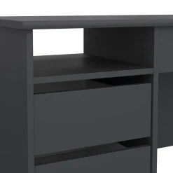 Scrivania lineare grigia 109x48cm con 3 cassetti - Franklin
