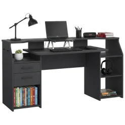 Scrivania lineare grigia 171x62cm con 1 cassetto - Zennithor