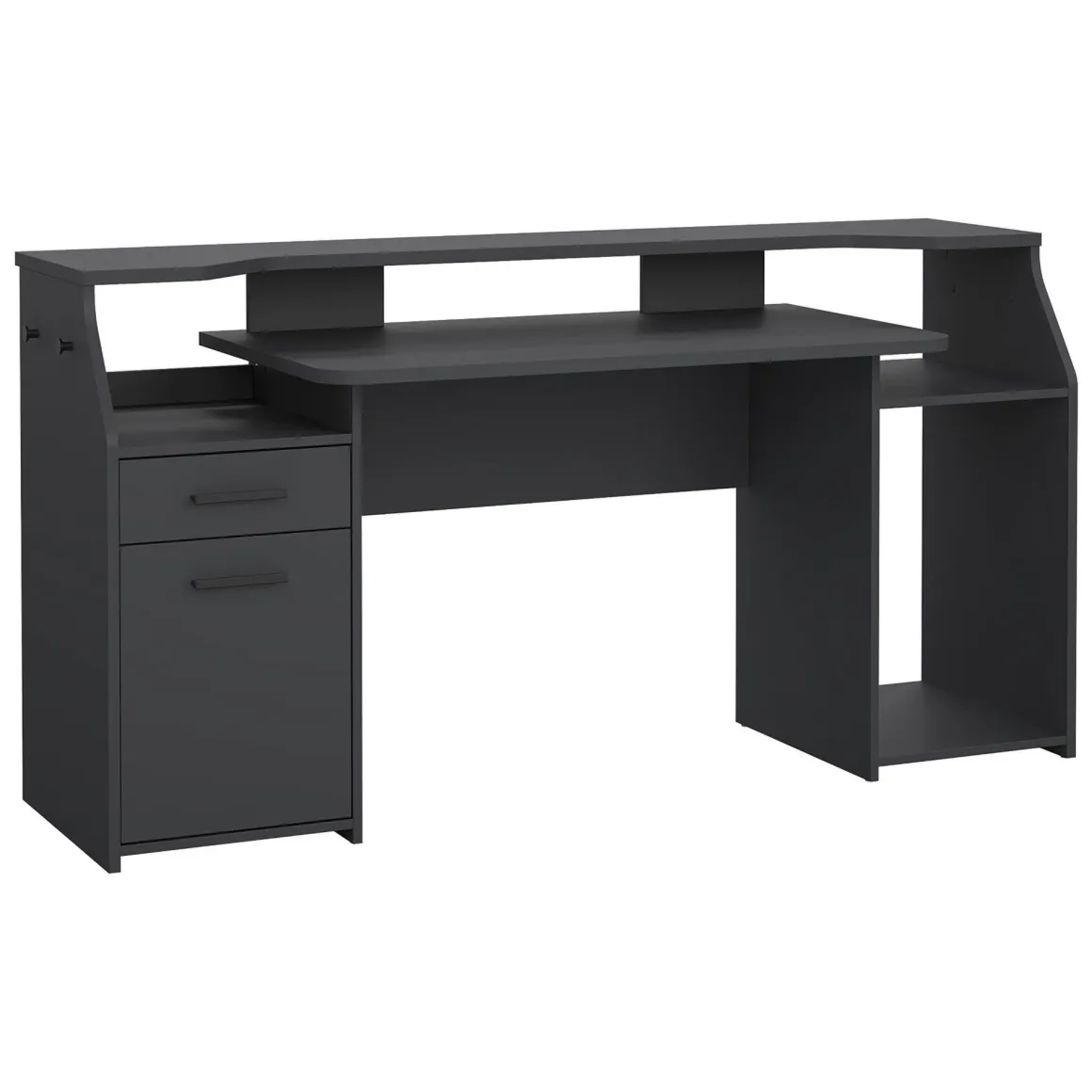 Scrivania lineare grigia 171x62cm con 1 cassetto - Zennithor