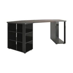 Scrivania lineare nera lucida 205x90cm - Fuhao