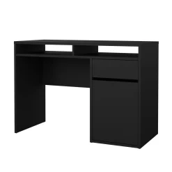Scrivania lineare nera 110x48cm in legno - Abbadu