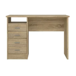 Scrivania lineare quercia 110x48cm con 4 cassetti - Appollo
