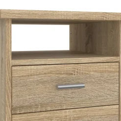 Scrivania lineare quercia 110x48cm con 4 cassetti - Appollo