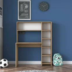 Scrivania lineare quercia 113x40cm con libreria - Arapaho