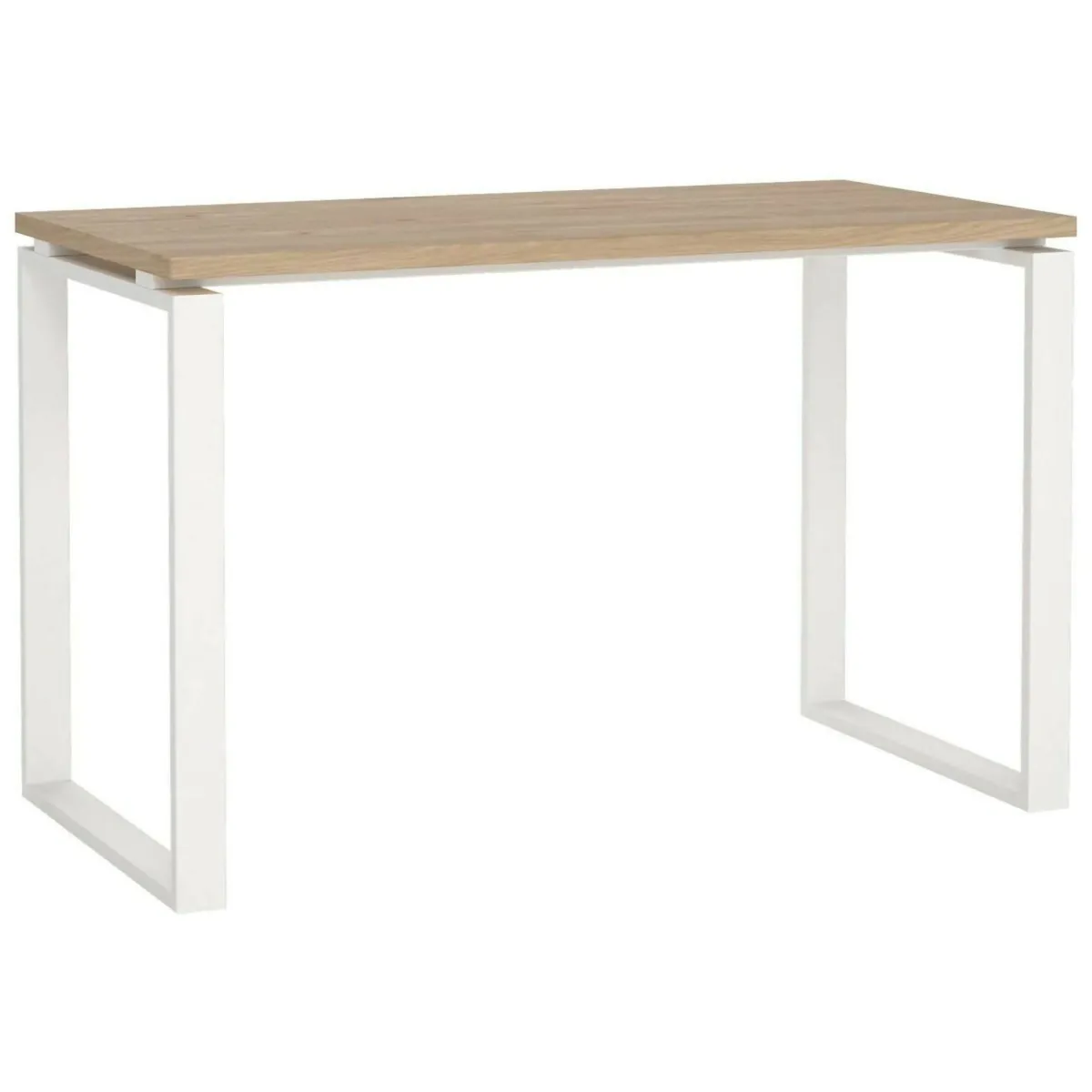 Scrivanie > Dmora Scrivania lineare rovere e bianca 120x60cm - Pierrot Bianco, Marrone Rovere