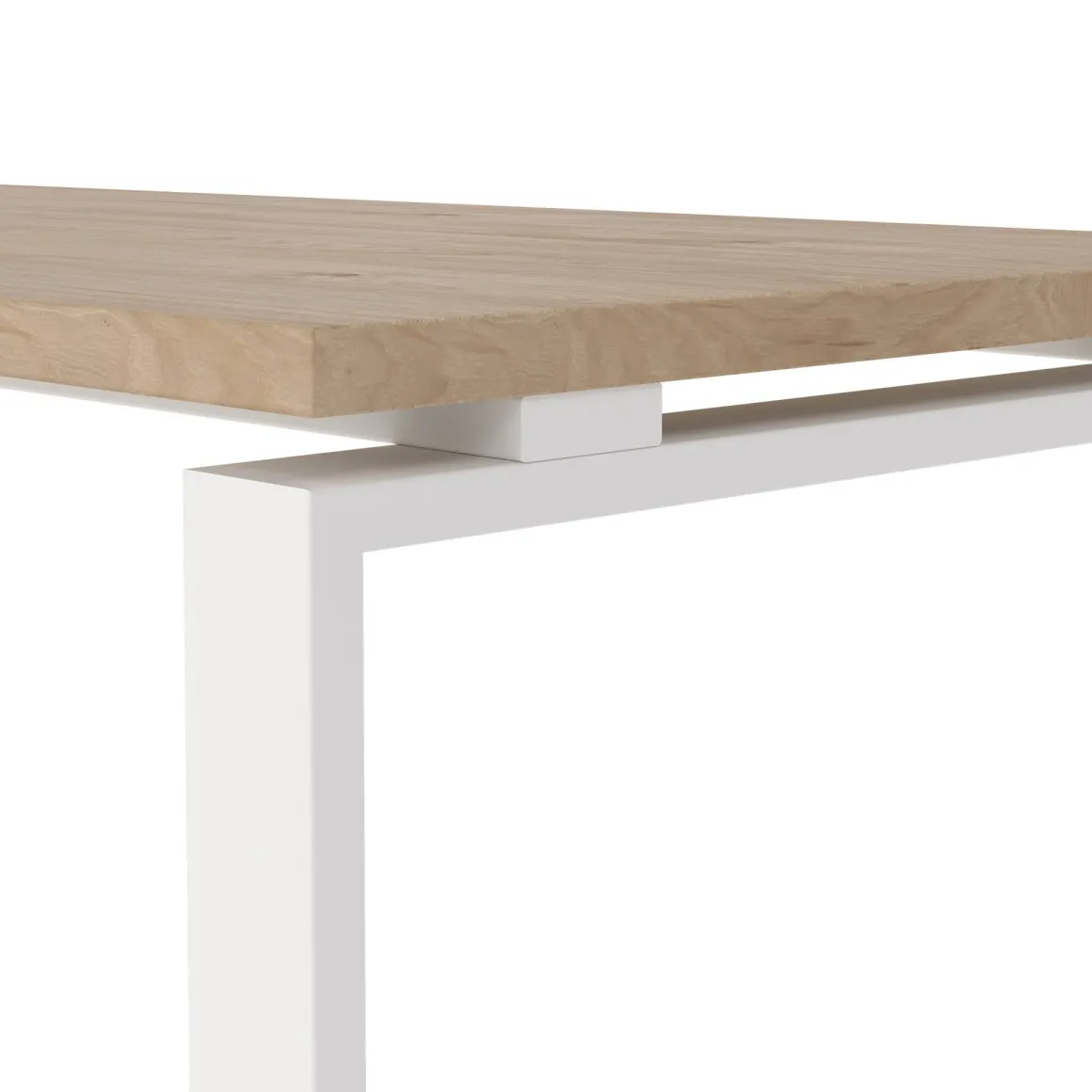 Scrivanie > Dmora Scrivania lineare rovere e bianca 184x79cm con libreria - Etienne Bianco, Marrone Rovere