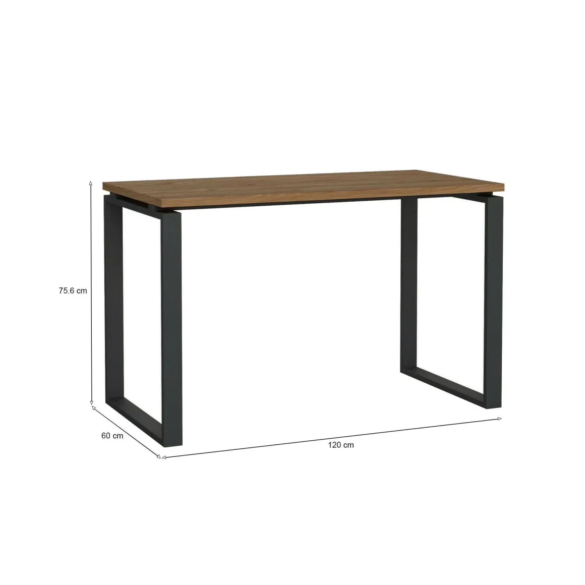 Scrivania lineare rovere e grigia 120x60cm - Pierrot
