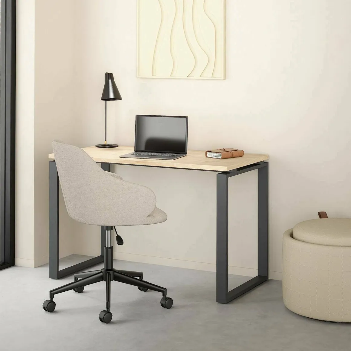 Scrivania lineare rovere e grigia 120x60cm - Pierrot