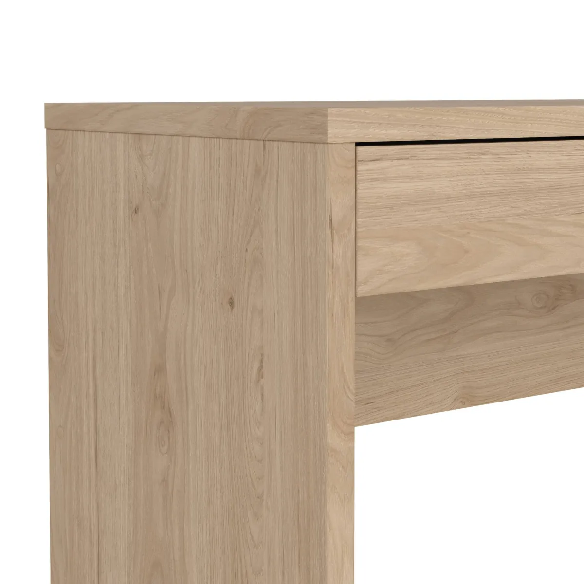 Scrivanie > Dmora Scrivania lineare rovere 100x39cm con 2 cassetti - Acero Marrone Rovere