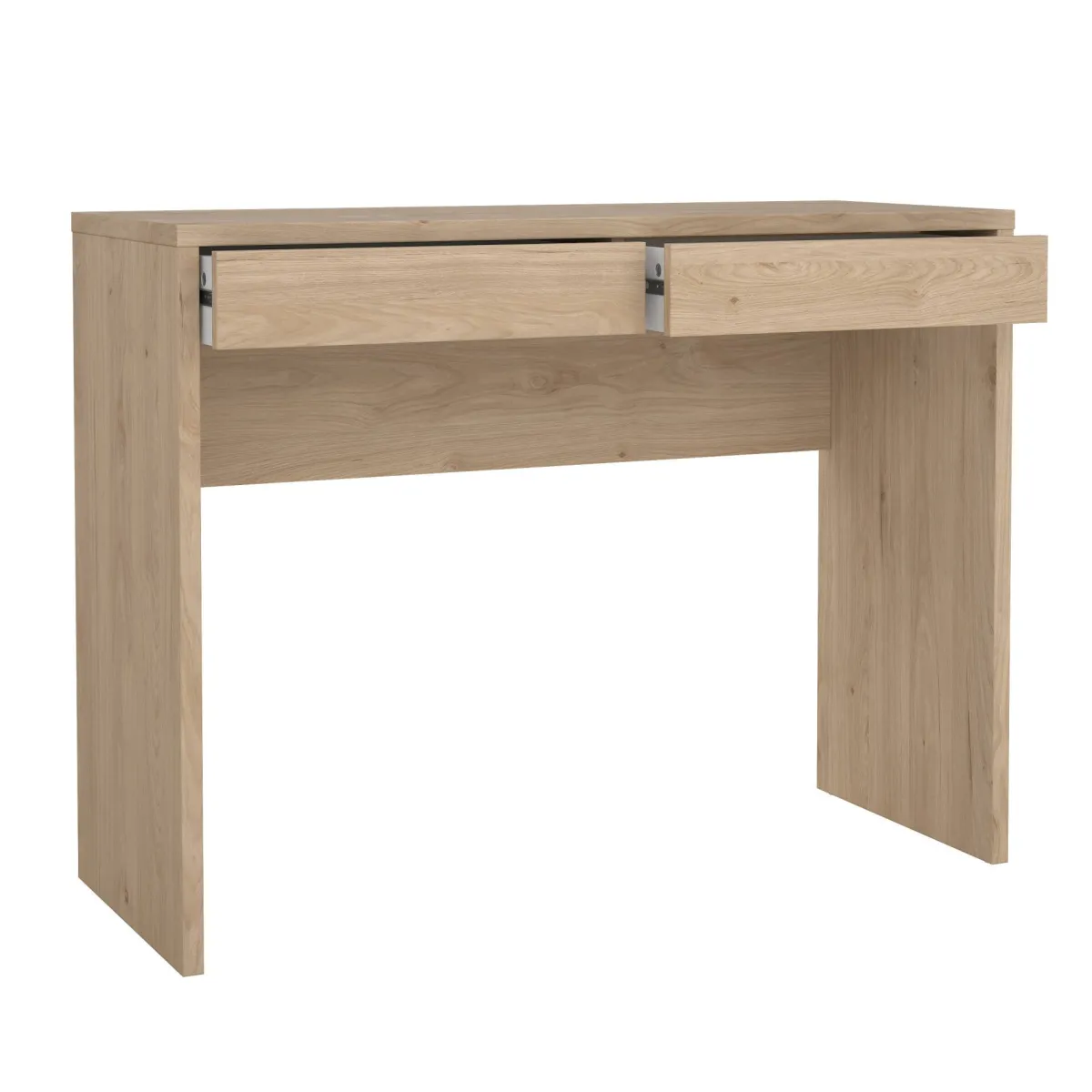 Scrivanie > Dmora Scrivania lineare rovere 100x39cm con 2 cassetti - Acero Marrone Rovere